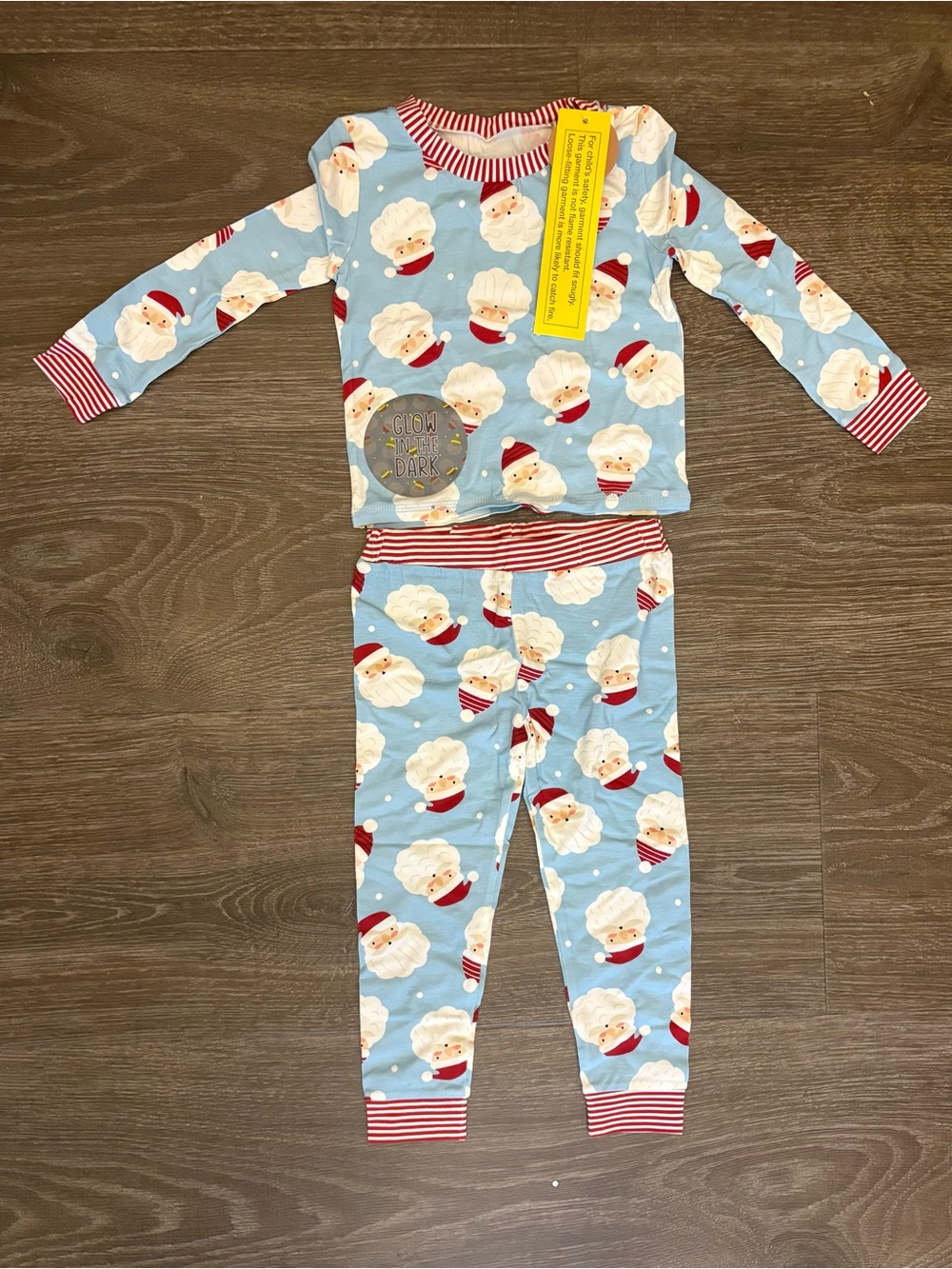 Mud Pie Santa Pajamas Glow in the Dark - Size 24 Months/2T NEW!